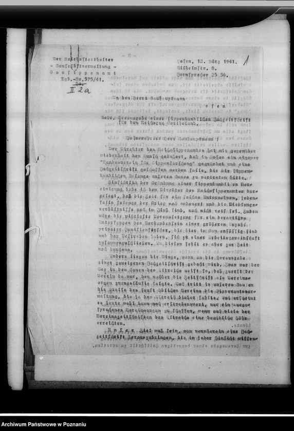 Obraz 5 z jednostki "[Korespondencja w sprawie wydawnictwa pod tytułem: Zeitschrift für ostdeutsche Sippenforschung]"