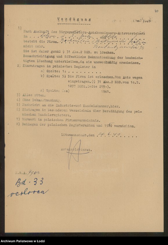 Obraz 12 z jednostki "Jakób Jankel Borkenstein i Moszek Icek Międzyrzecki- fabryka pończoch"