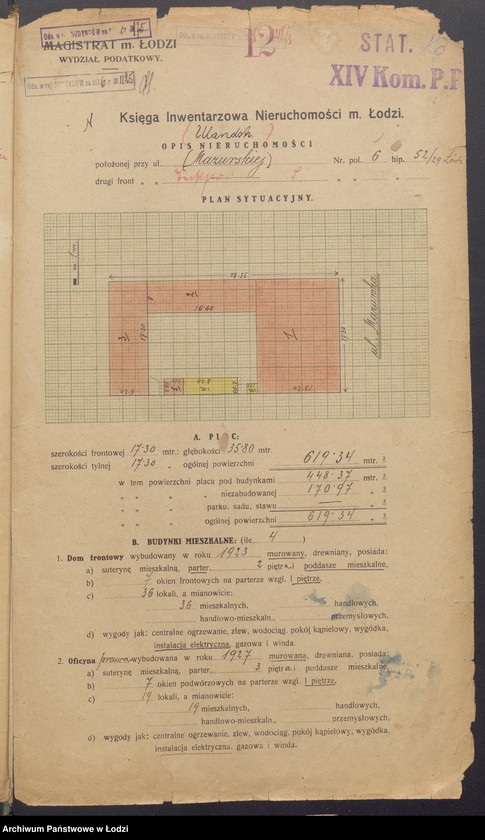 image.from.unit.number "Księga inwentarzowa nieruchomości m. Łodzi ul. Mazurska"