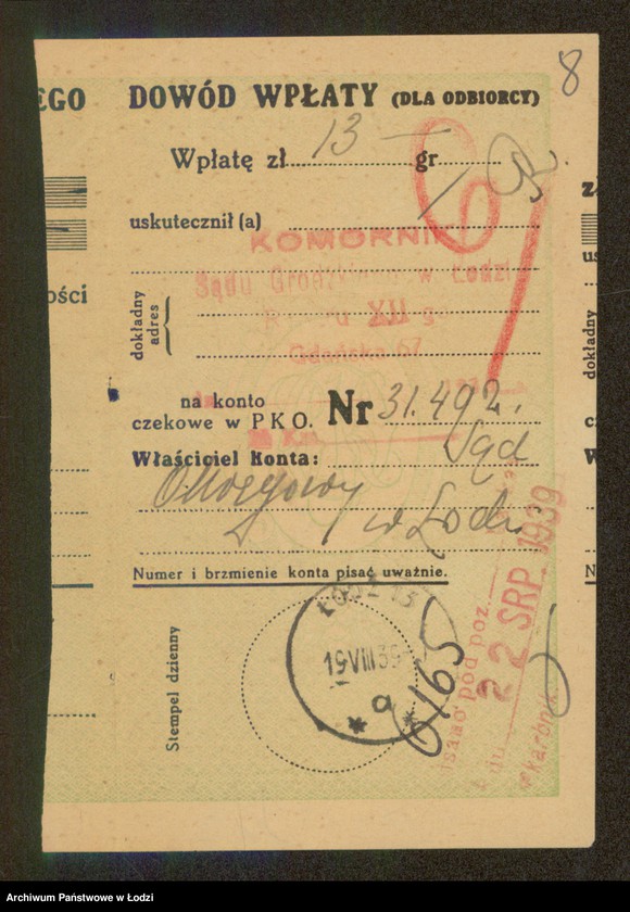 Obraz 10 z jednostki "Chaja Rywka Poznerson – sprzedaż dodatków krawieckich"