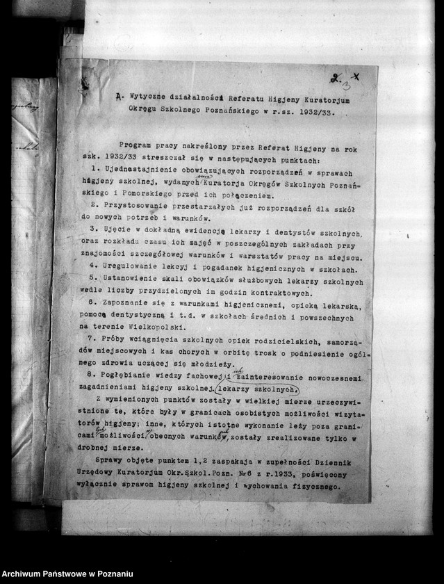 Obraz 7 z jednostki "[Sprawozdania ze stanu opieki higieniczno-lekarskiej w Okręgu Szkolnym Poznańskim]"