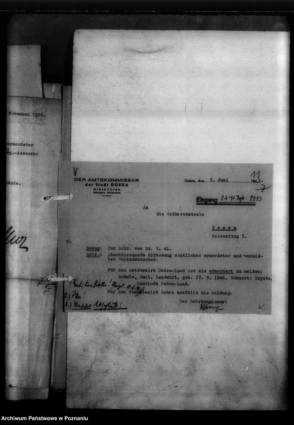 Obraz 15 z jednostki "Kreis Turek. Korespondencja w sprawie miejscowych Niemców, którzy zginęli w 1939 roku"