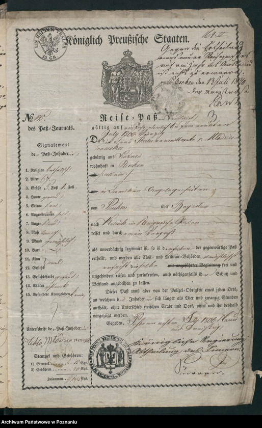 Obraz 7 z jednostki "A. betr. den diesseitigen Untertanen polnischen Flüchtling Joseph von Zaborski"