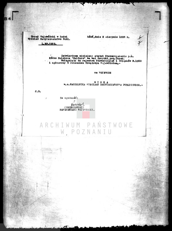 Obraz 11 z jednostki "Kółko Rolnicze ,,Kultura" we wsi Grzybki powiat turecki"