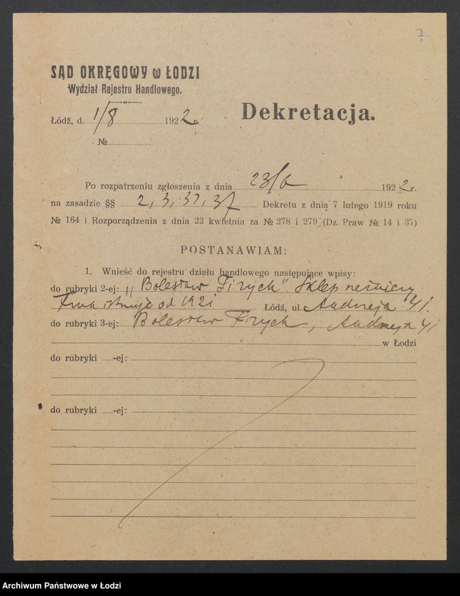 Obraz 9 z jednostki "Bolesław Firych – sklep rzeźniczy"