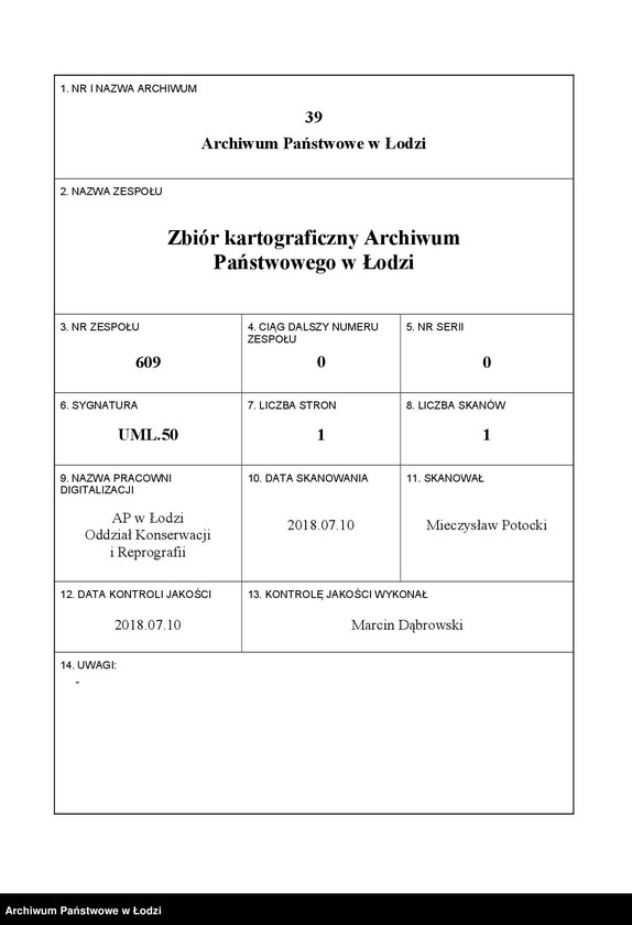 Obraz 1 z jednostki "Łódź. Plan kwartału ulic: Łęczycka - Siedlecka - Kilińskiego - Perersburska"