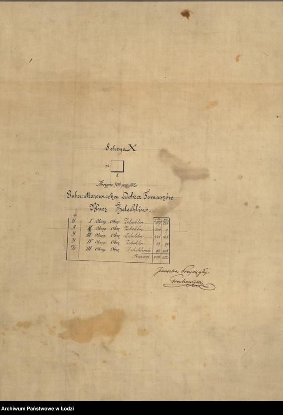 Obraz 10 z jednostki "Plan dóbr skonfiskowanych Tomaszów Mazowiecki składających się z kluczy Żelechlin i Kopiec położonych w gubernii mazowieckiej powiecie rawskim"