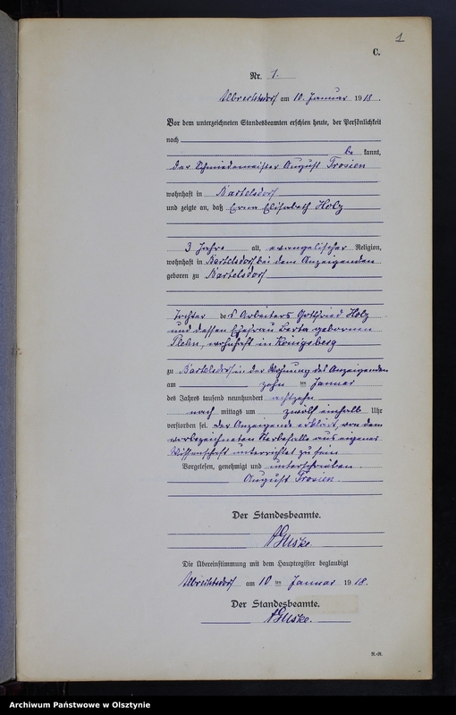 Obraz 3 z jednostki "Sterbe-Neben-Register Nr 1 - 32 [ Księga zgonów - wtóropis ]"