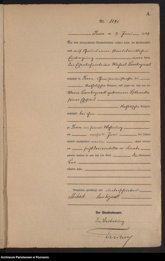 Obraz 11 z jednostki "Księga miejscowa urodzeń tom III [Rejestr główny urodzeń]"