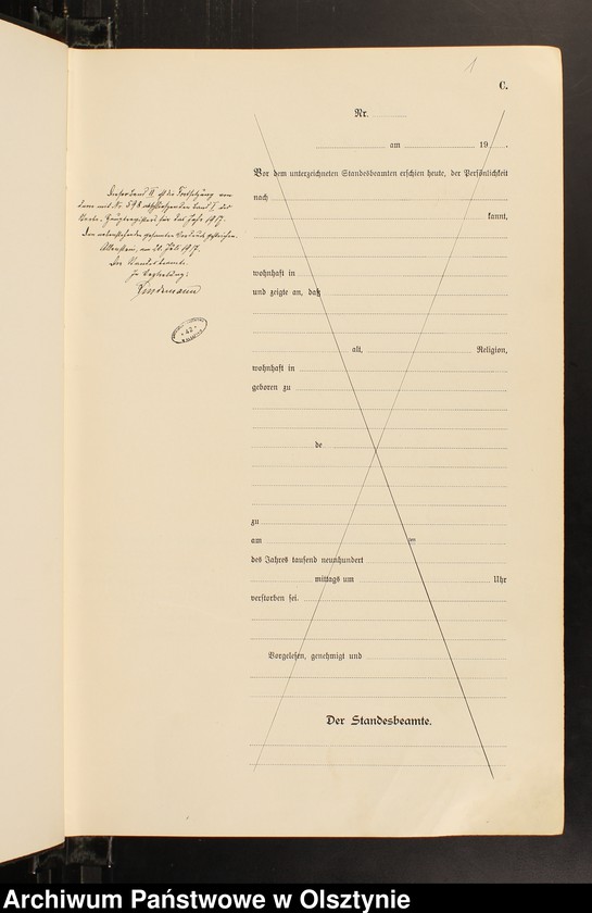 image.from.unit.number "Sterbe-Haupt-Register Tom II, Nr 599-996"