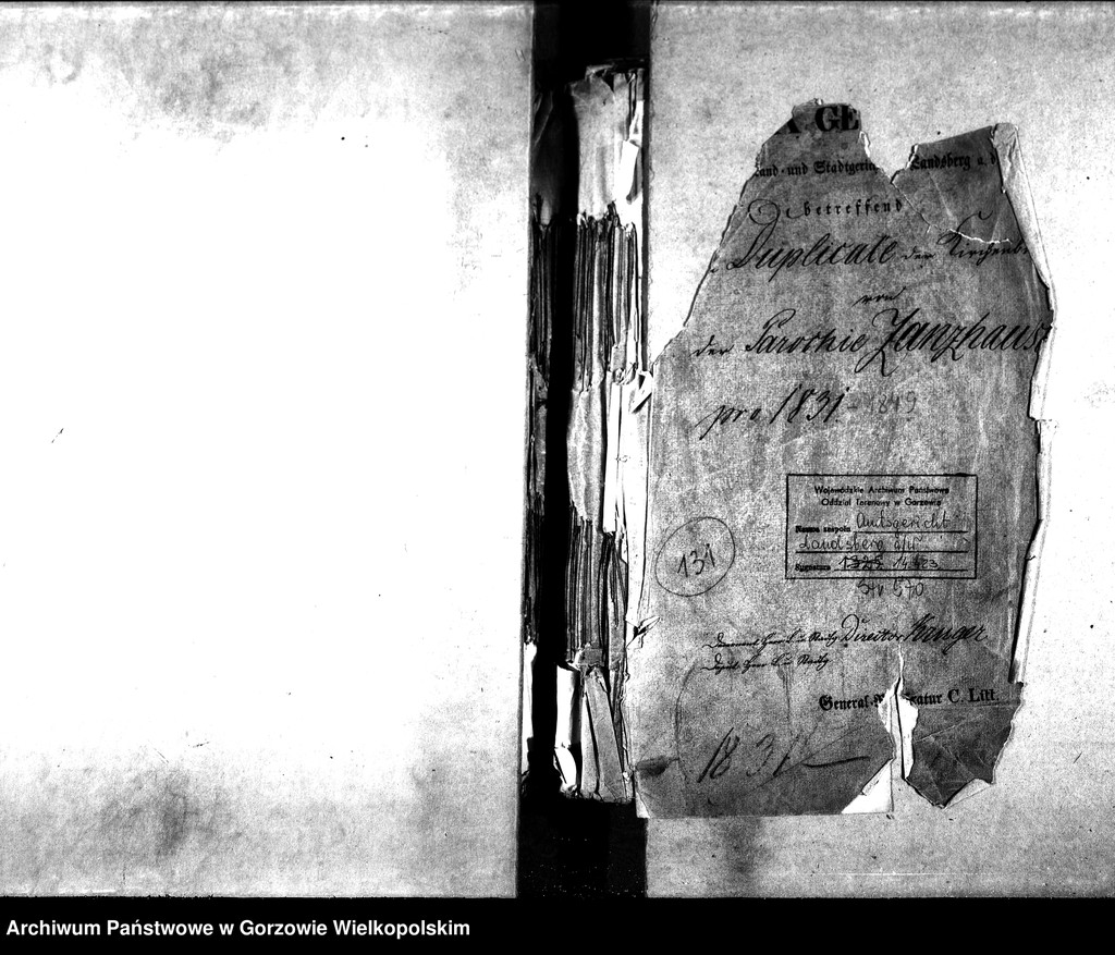 image.from.unit.number "Duplikate der Kirchenbücher von der Parochie Zanzhausen: Zanzhausen (Santoczno), Rohrbruch (Rybakowo), Lotzen (Łośno), Zanzthal (Zdroisko)"