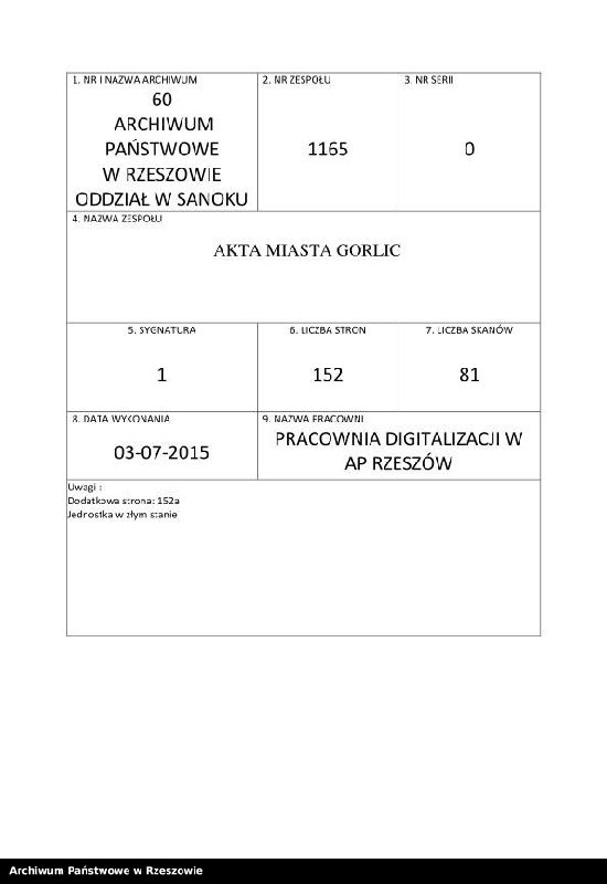 Obraz 1 z kolekcji "Gorlice w okresie staropolskim"