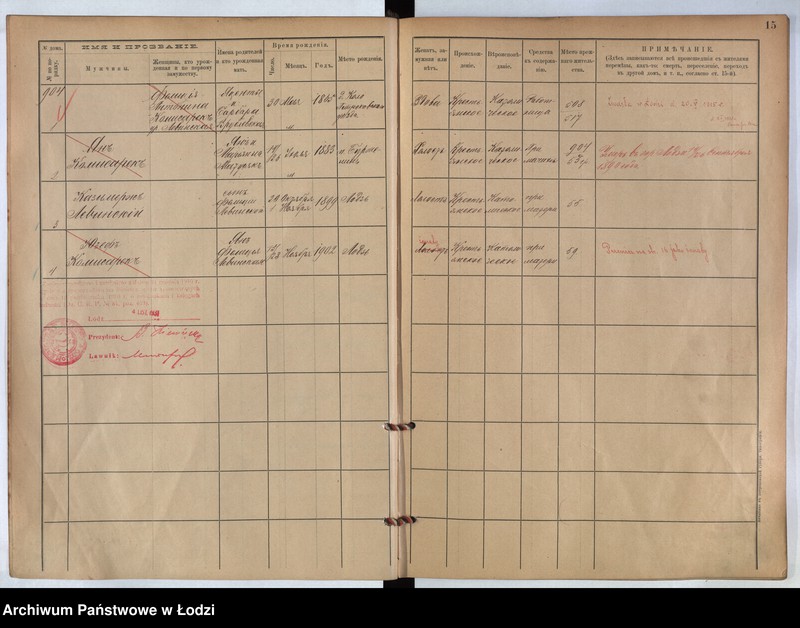 image.from.unit.number "[Księga ludności stałej m. Łodzi guberni piotrkowskiej nr domu 904-913]"