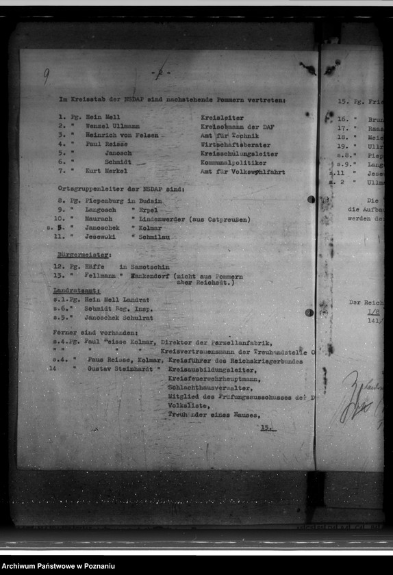 Obraz 13 z jednostki "Personelle Besetzung der Landratsämter"