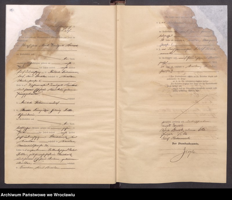 image.from.unit.number "Heiraths-Haupt-Register Breslau I 1911 Band 6"