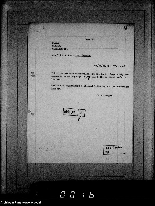 Obraz 14 z jednostki "[Korespondencja z urzędami, instytucjami i firmami]"