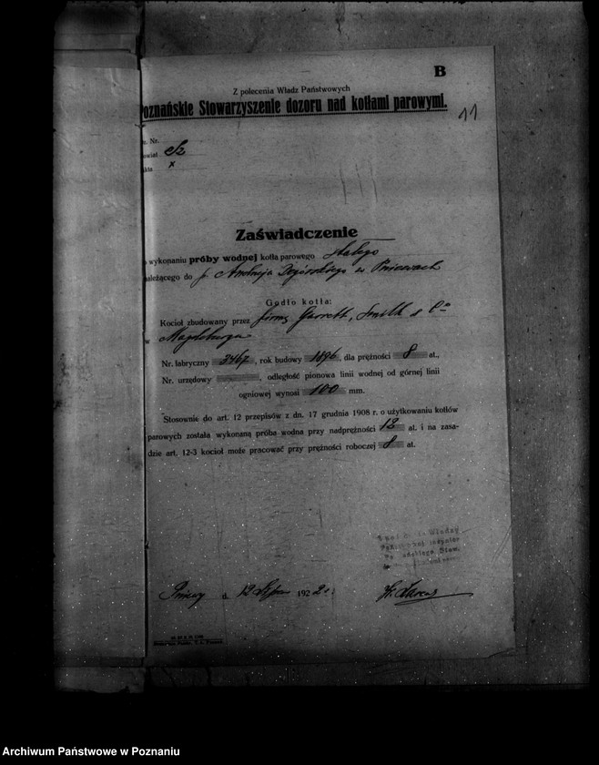 Obraz 15 z jednostki "Tartak J. Degórskiego w Pniewach powiat szamotulski nr woj. kotła 32"