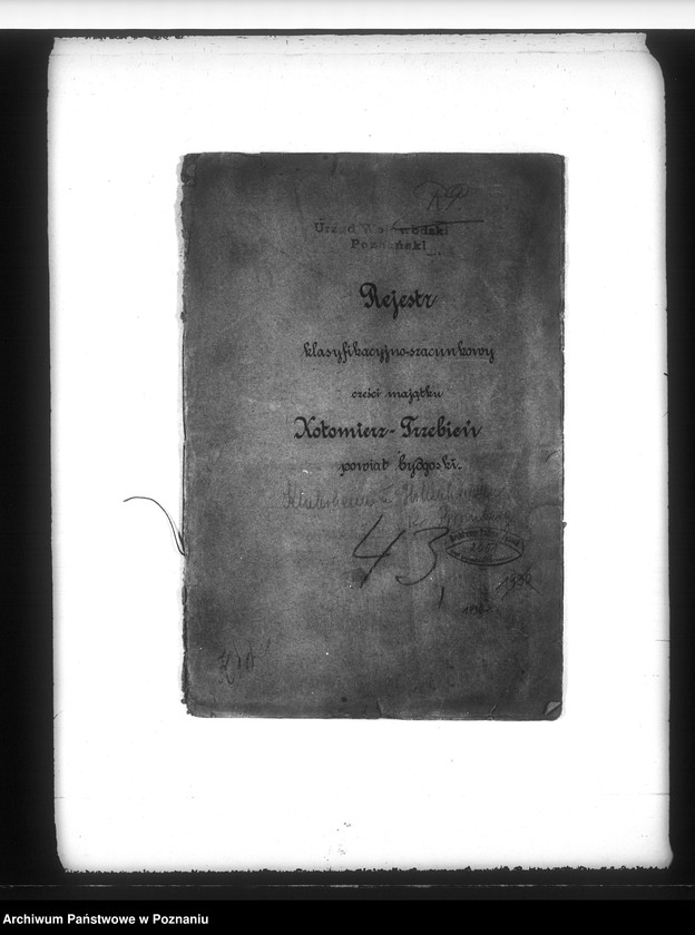 image.from.unit.number "Rejestr klasyfikacyjno-szacunkowy części majątku Kotomierz-Trzebień powiatu bydgoskiego"