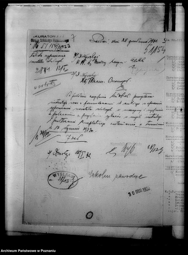 Obraz 10 z jednostki "[Akta ogólne dotyczące szkolnictwa zawodowego między innymi protokoły z egzaminu końcowego w Publicznej Szkole Zawodowej w Poznaniu z 1933 roku]"