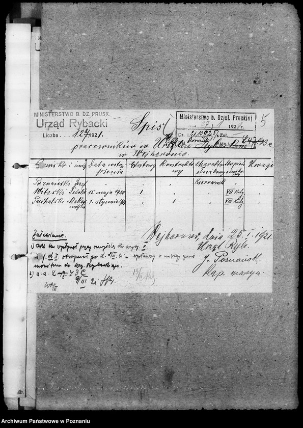 Obraz 9 z jednostki "Sprawozdania miesięczne Urzędu Rybackiego"