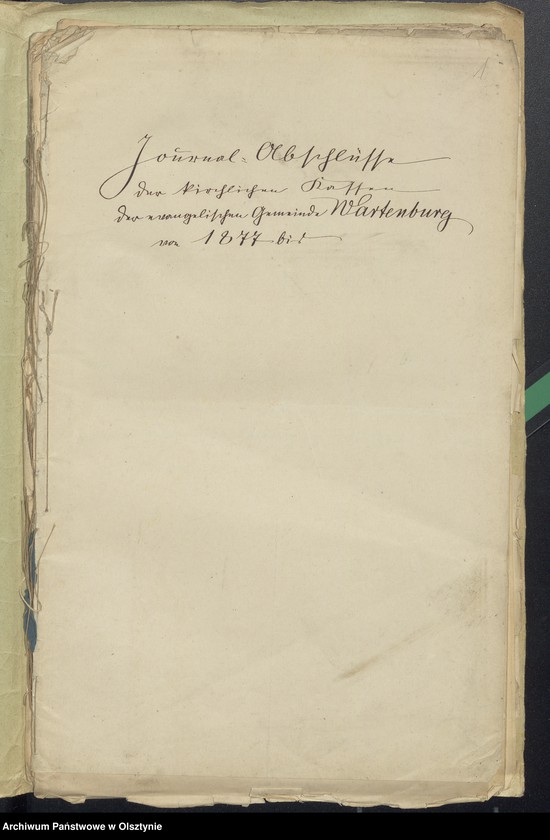 image.from.unit.number "Journak Abschluss über Verwaltung der Kirchenkasse zu Wartenburg"