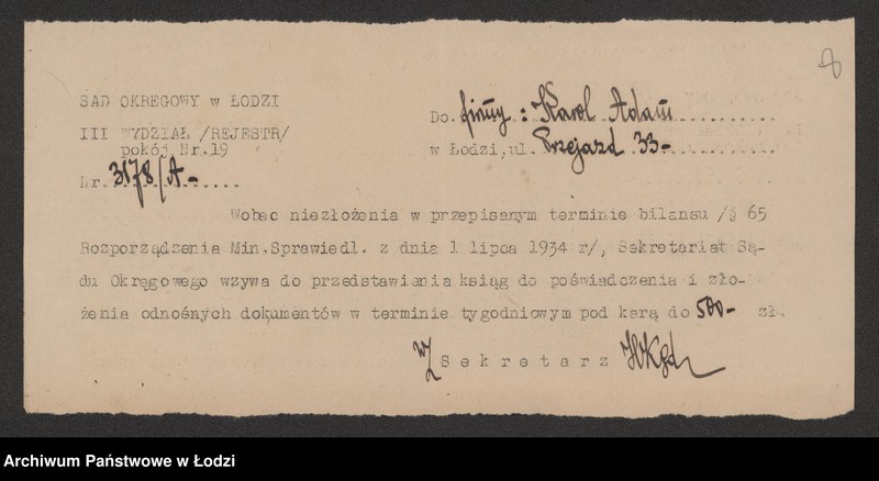 Obraz 10 z jednostki "Karol Adam- prowadzenie tkalni zarobkowej"