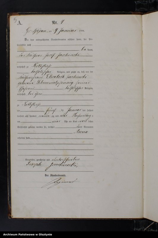 image.from.unit.number "Geburts-Haupt-Register Nr 1 - 98"
