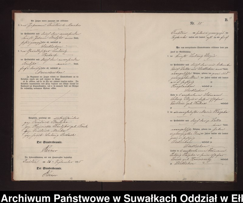 image.from.unit.number "Heiraths-Neben-Register des Preussischen Standes-Amtes Stasswinnen Kreis Loetzen"