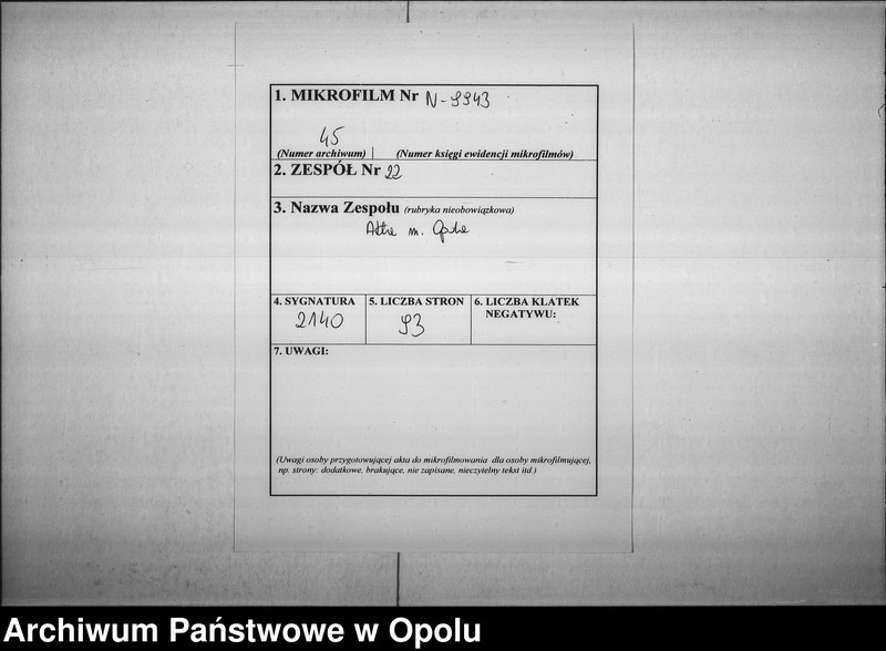 Obraz 2 z jednostki "Acta des Magistrats zu Oppeln betreffend die Gastwirthschaft No 5 Karlsplatz"
