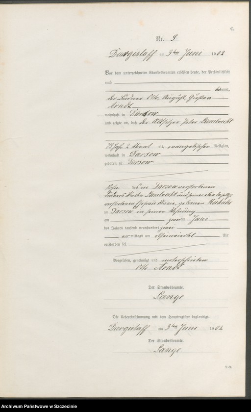 Obraz 12 z jednostki "Sterbe-Register (Neben-Register)"