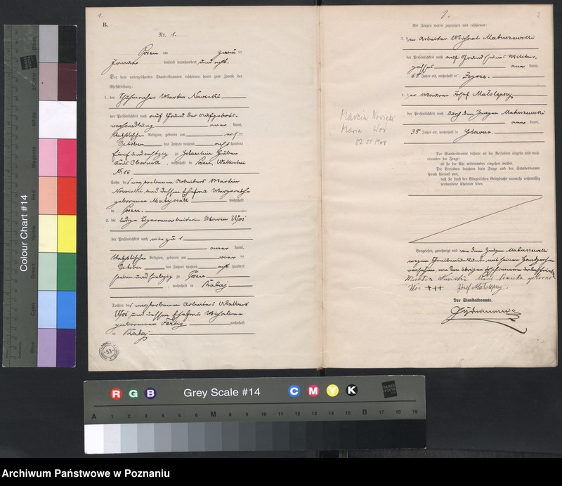 Obraz 3 z jednostki "Księga miejscowa małżeństw"