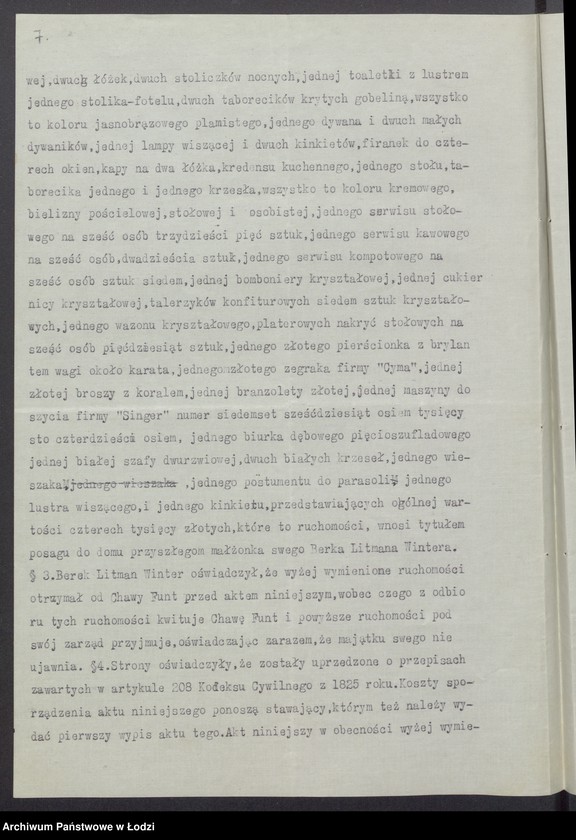 Obraz 9 z jednostki "Berek – Litman Winter, Abram Szulman – wytwórnia konfekcji w Brzezinach"