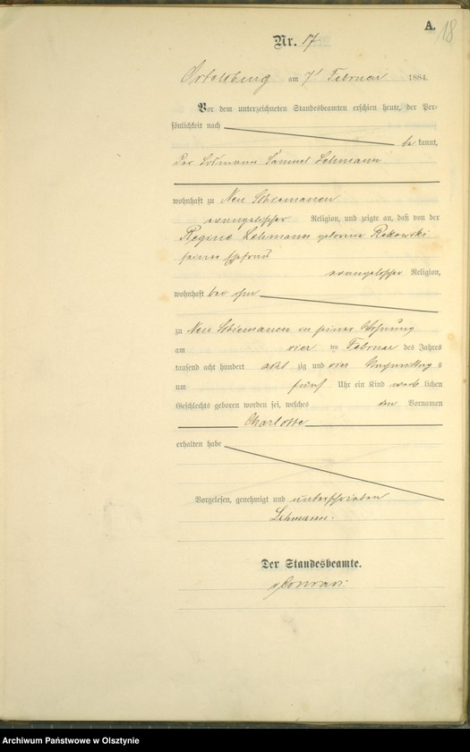 image.from.unit.number "Geburts-Haupt-Register Nr 1 - 97"