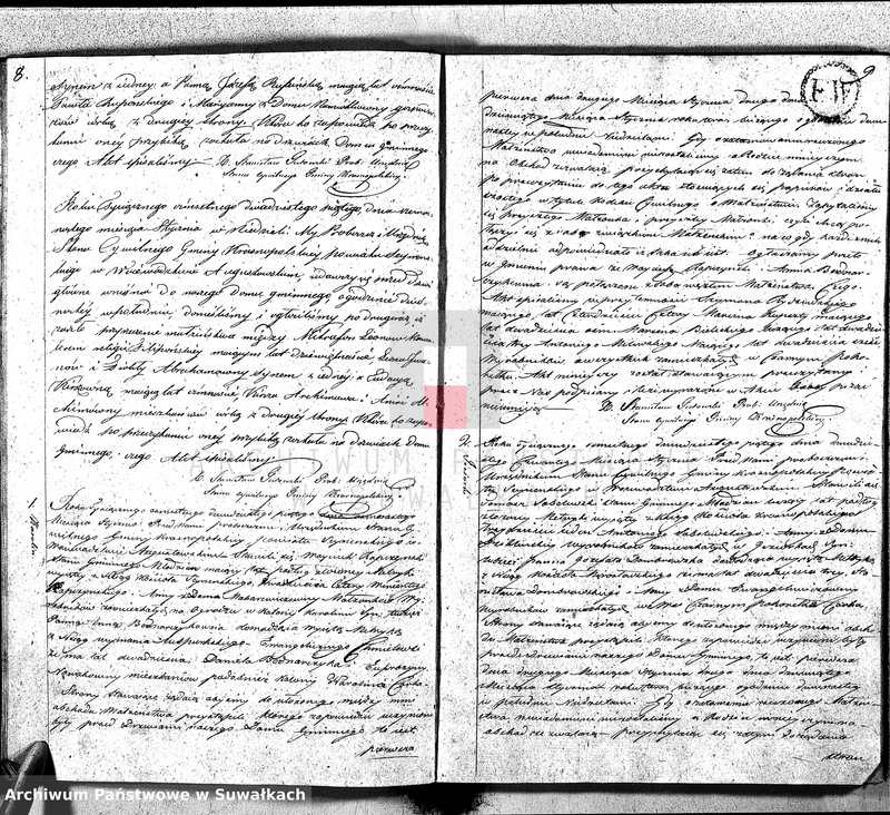 image.from.unit.number "Akta Zaślubionych Gminy Krasnopolskiey Powiatu Seyneńskiego od 1-go Stycznia 1825. Województwo Augstowskie."