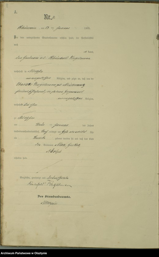 image.from.unit.number "Geburts-Haupt-Register Nr 1 - 129"