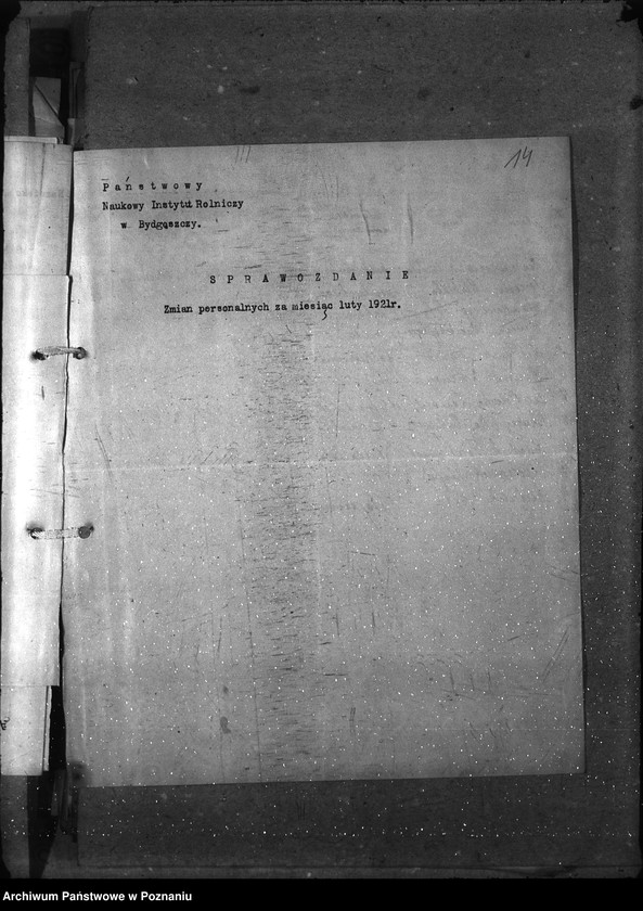 Obraz 18 z jednostki "Sprawy osobowe sprawozdania miesięczne Państw. Nauk. Inst. Rolniczego w Bydgoszczy"