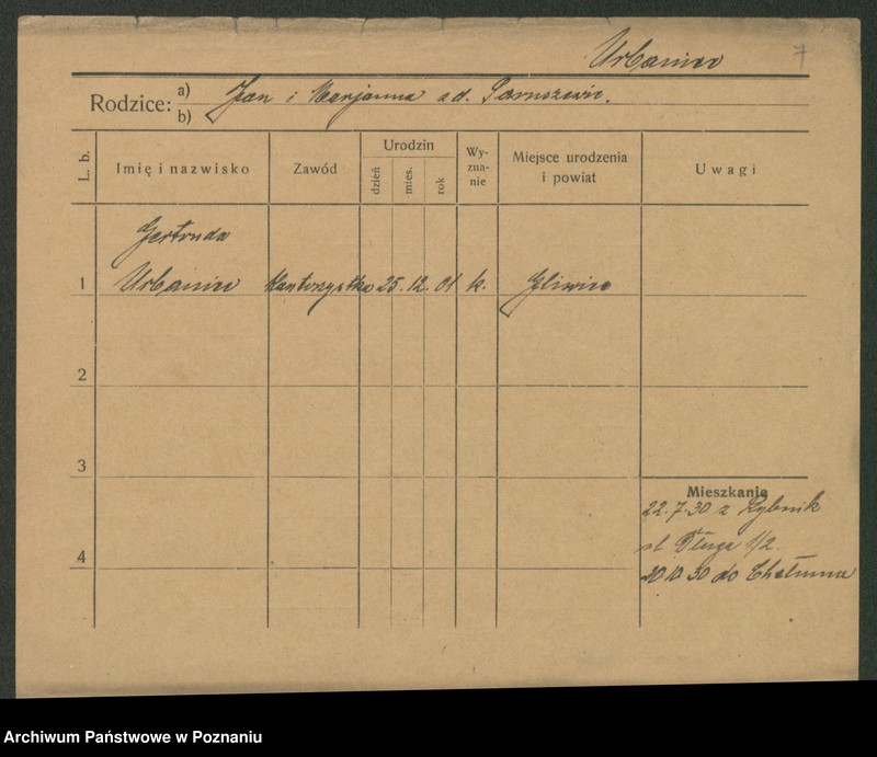Obraz 18 z jednostki "Urbaniec - Urbański (żonaci i wdowy)"