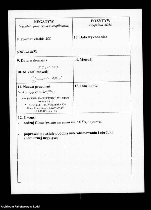 Obraz 3 z jednostki "[Korespondencja z Wydziałem Sarbowym Rządu Gubernialnego Mazowieckiego]"