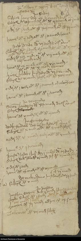 Obraz 12 z jednostki "Regestum bonorum communium ecclesiae Camminensis quarta portione decani Pribislai Kleist."