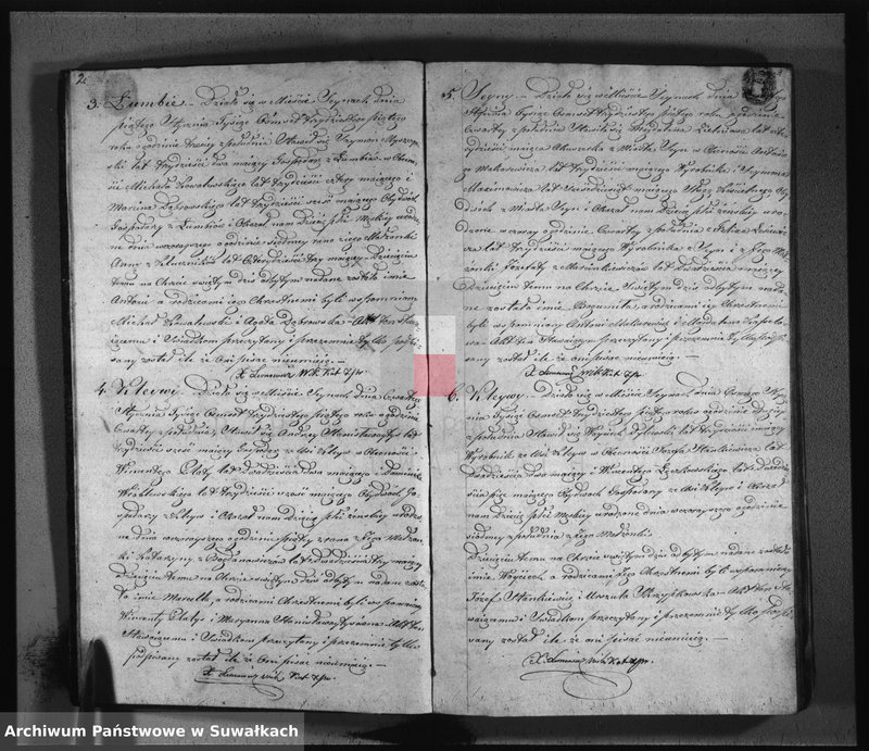 image.from.unit.number "Duplikat akt urodzonych, zaślubionych i umarłych w parafij seyneńskiey roku 1835"