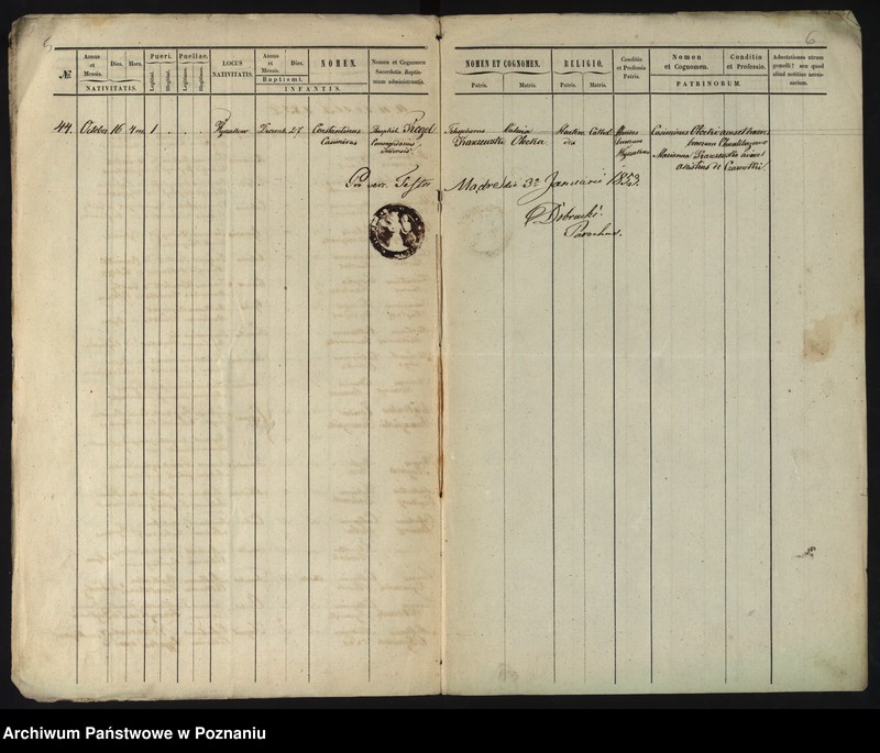 Obraz 6 z jednostki "Liber baptisatorum"