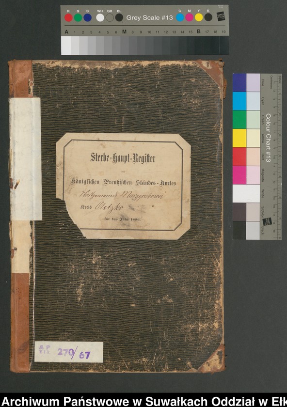 image.from.unit.number "Sterbe-Haupt-Register des Königlichen Preussischen Standes-Amtes Stadtgemeinde Marggrabowa Kreis Oletzko"
