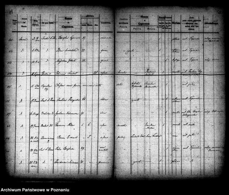 Obraz 11 z jednostki "Księga zgonów"