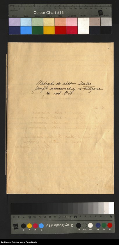image.from.unit.number "Metryki do aktów ślubu parafii mariawickiej w Filipowie za rok 1935."