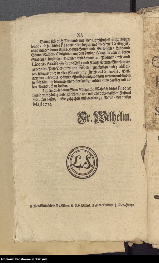 image.from.unit.number "Königliche Edikte, Patente usw. [Rozporządzenia królewskie]"