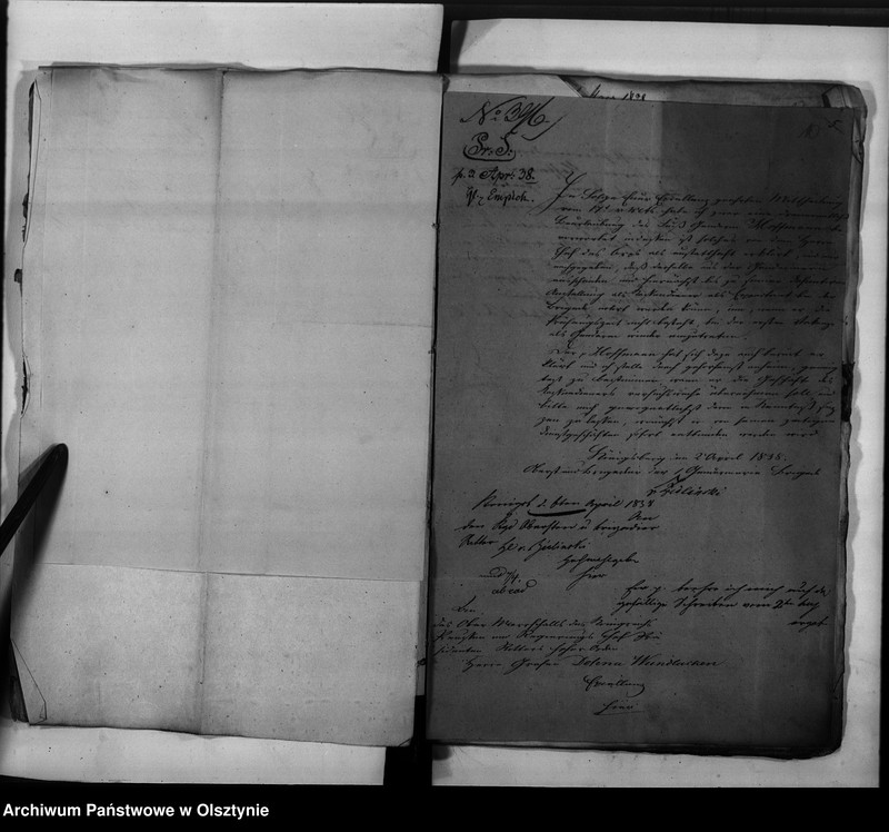 image.from.unit.number "Anstellung des Gensdarm Hoffmann [Johann Friedrich] als Regierungs-Haupt Kassesdiener"