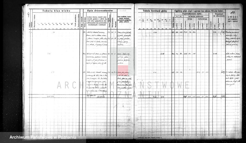 image.from.unit.number "Plan urządzenia gospodarstwa leśnego dla lasu majątku Lubosz powiatu międzychodzkiego 1936-1946"