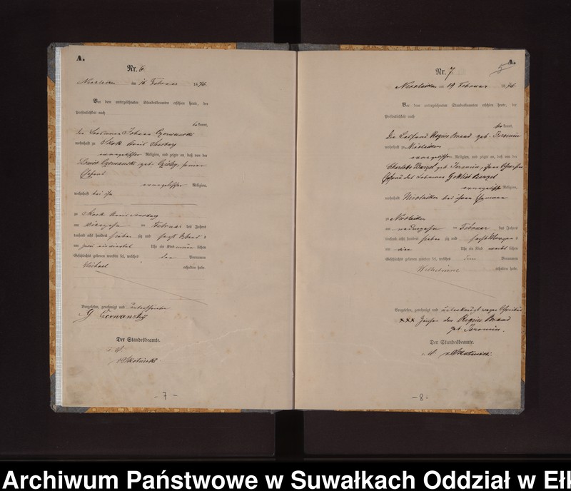 image.from.unit.number "Geburts-Haupt-Register des Königlich Preussischen Standes-Amtes der Stadt Nicolaiken Kreis Sensburg"