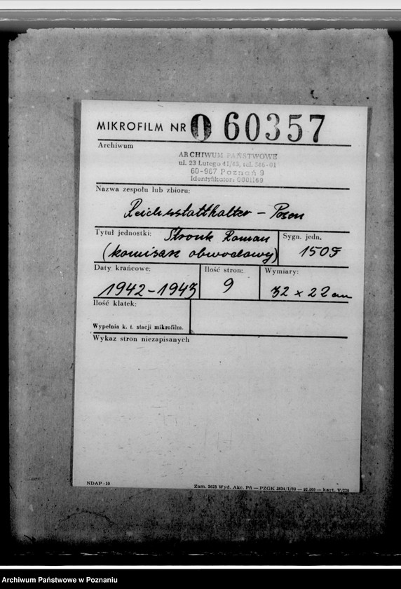 Obraz 2 z jednostki "Stronk, Roman - komisarz obwodowy"