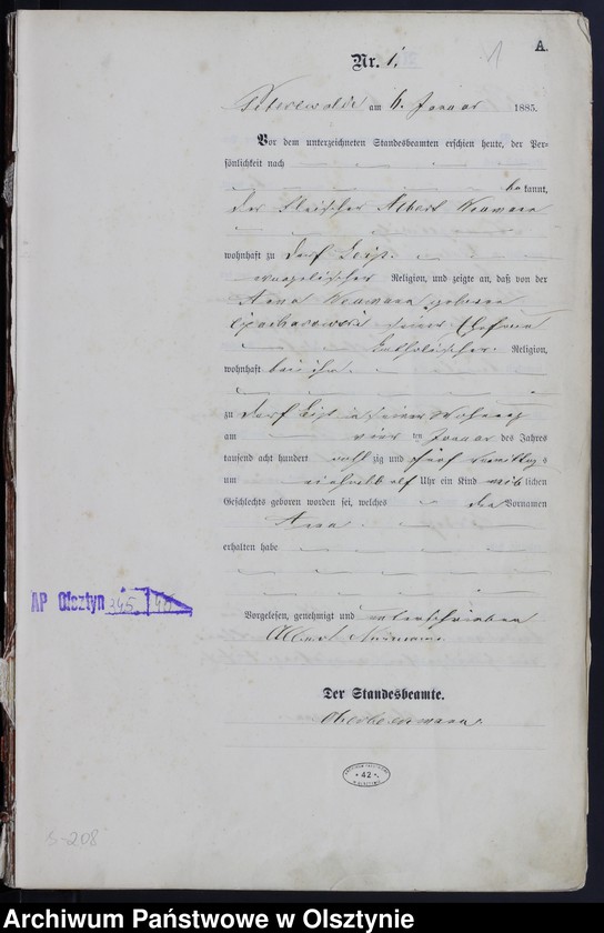 image.from.unit.number "Geburts-Haupt-Register Nr 1 - 208"